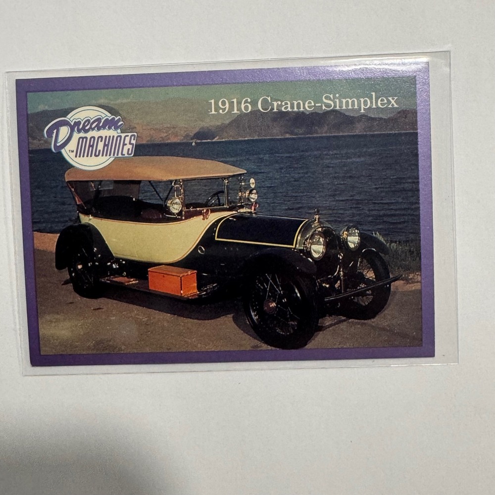 1916 Crane - Simplex Automobile Dream Machines Trading Card Imperial Palace 1991